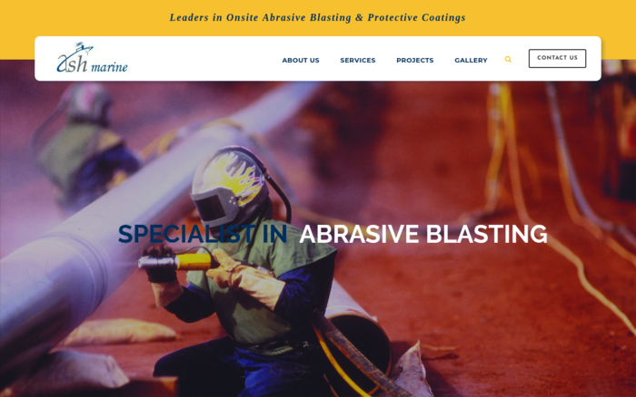 Ashmarine – Leaders in Onsite Abrasive Blasting & Protective Coatings